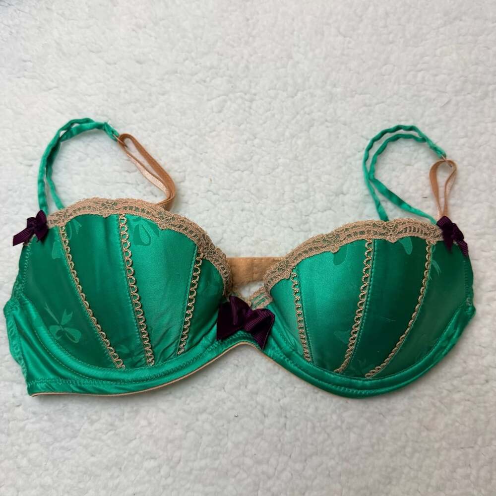 Vintage Victoria's Secret Sexy Little Things Bra Size 32C Green